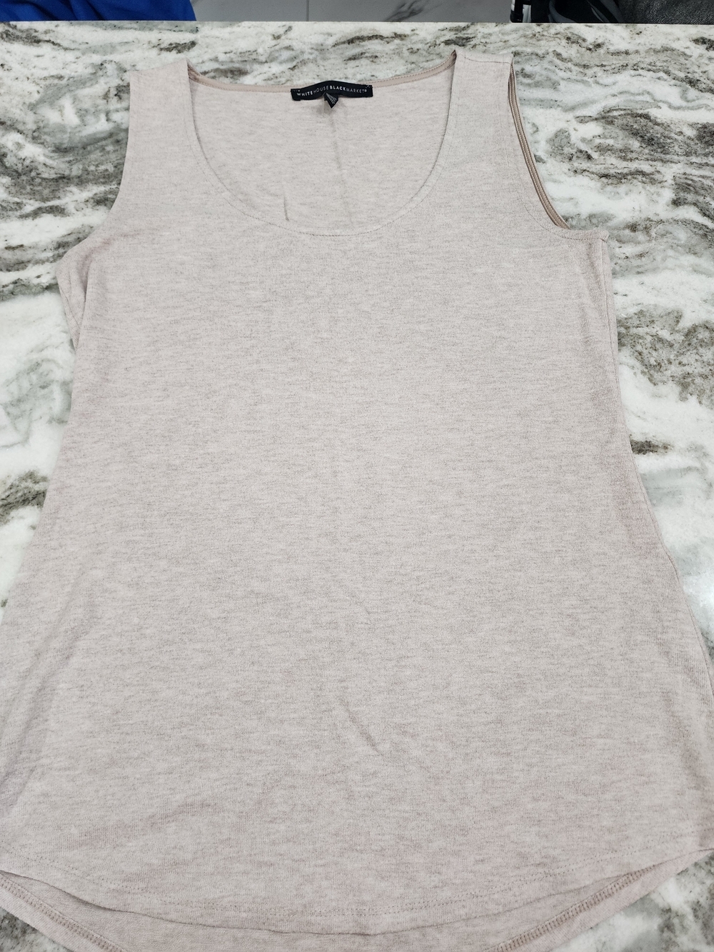 White House Black Market Soft Scoop Neck Tank - Pale Blush